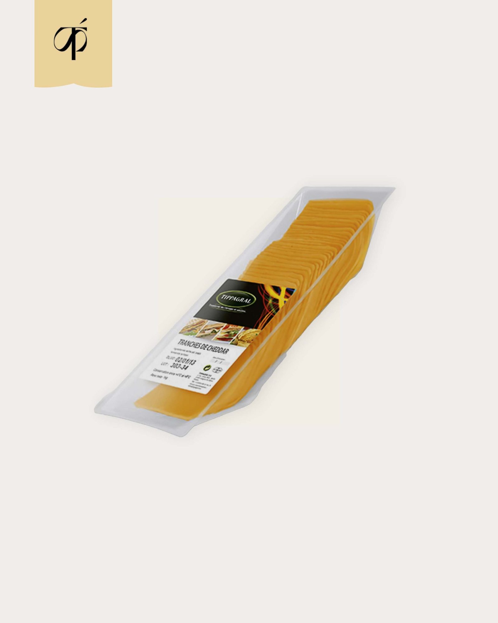 Queso Cheddar Naranja en Lonchas 20g (90x90 mm)