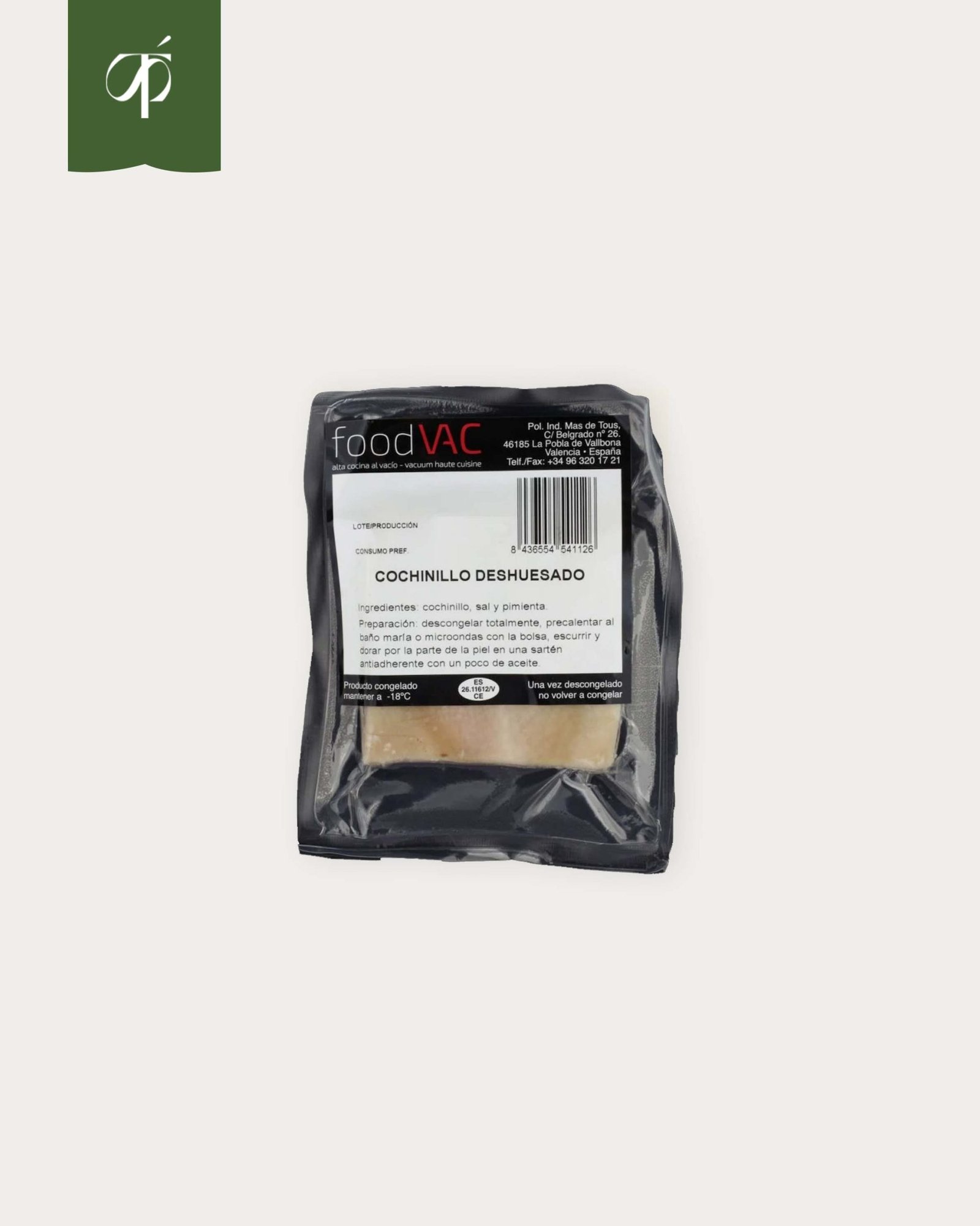 Cochinillo Deshuesado para Plancha Congelado 2.15kg