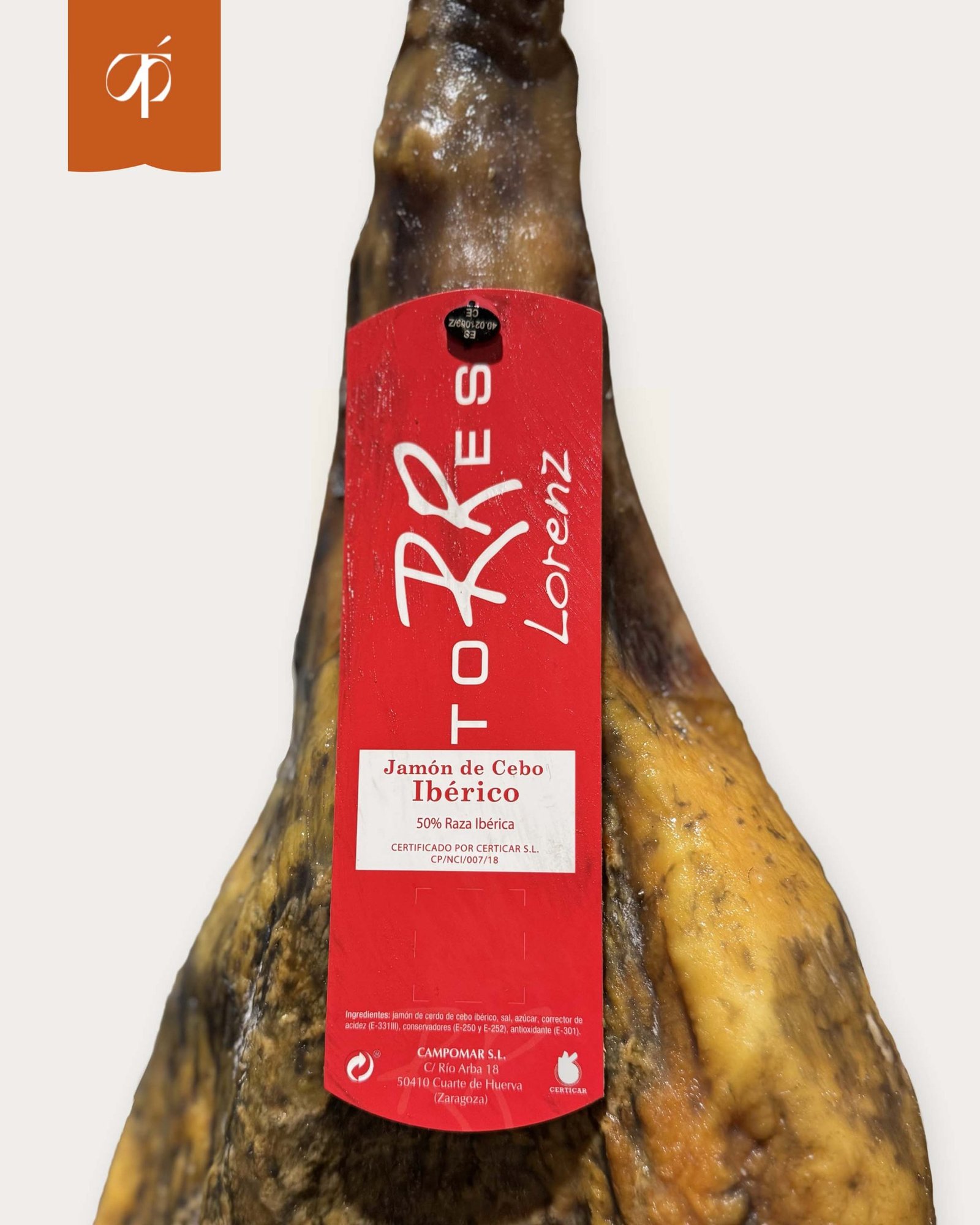 Jamón de Cebo Ibérico 50% Brida Blanca