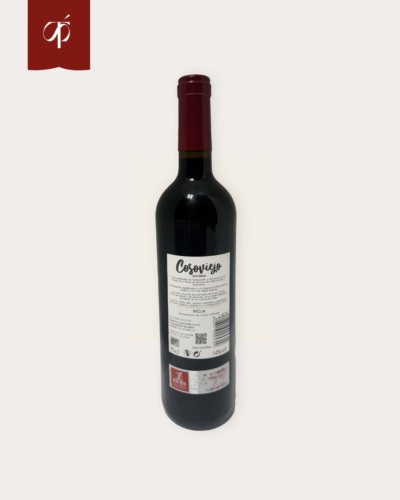 Vino Tinto Crianza 2020 D.O. Rioja