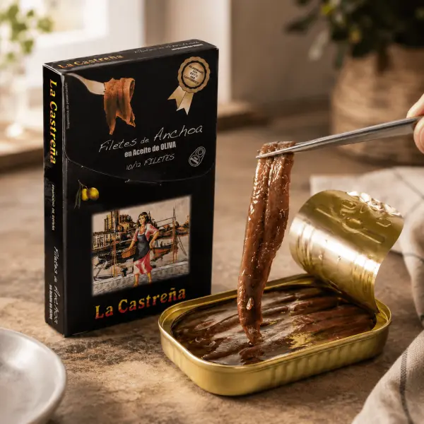 ANCHOA CANTABRICO AC GIR FILETE T820G 120U LA CASTREÑA